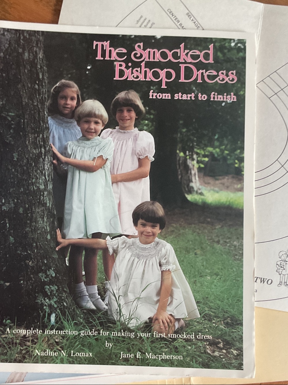 The Smocked Bishop Dress Pattern Book - Pink, Green & White Kids Dresses